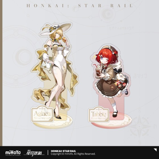 miHoYo HSR Express Travel Notes Series Aglaea Tribbie Badge Standee Pendant Game Card